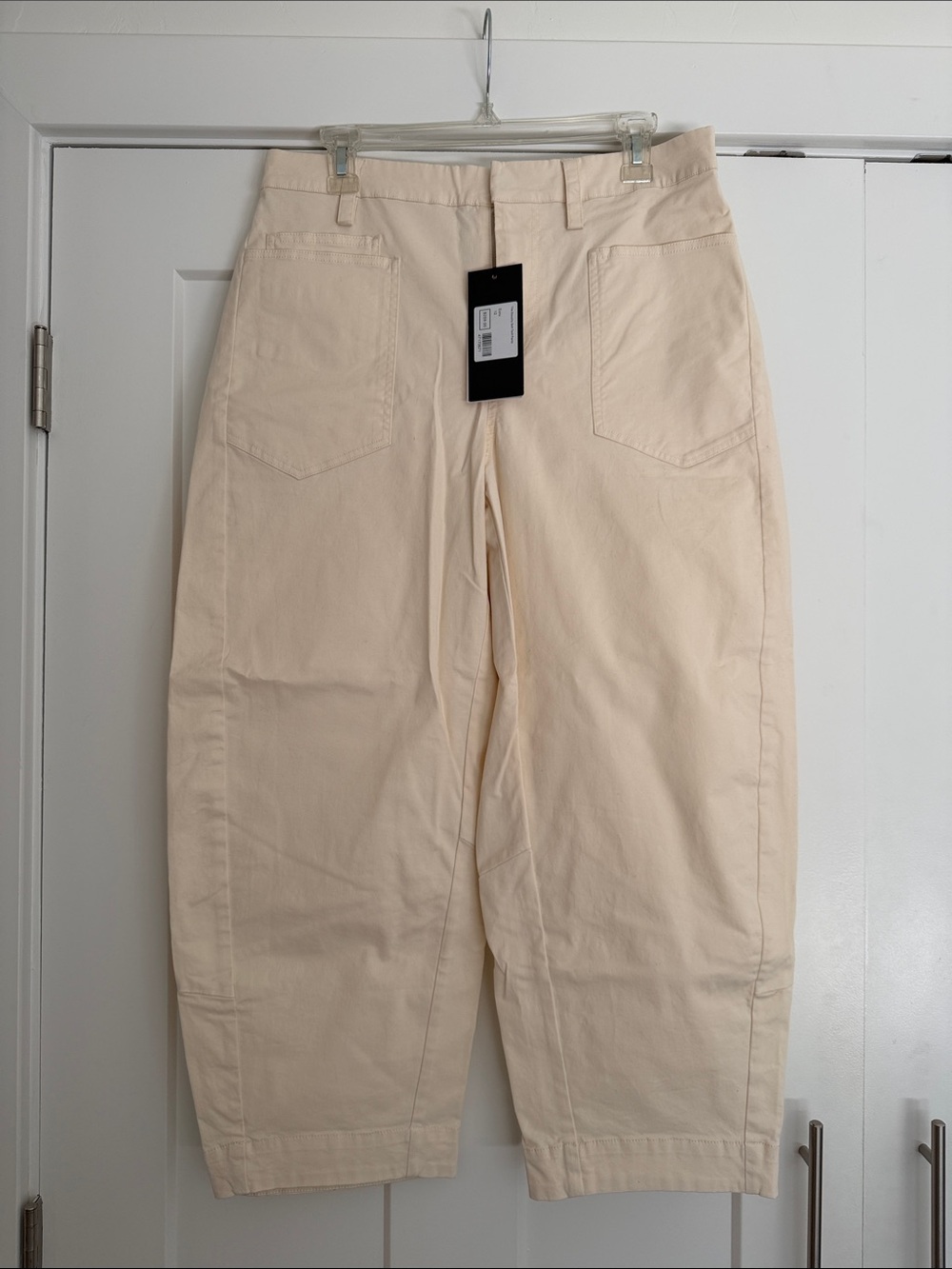 Ruti Slouchy Soft Twill Pants — Ecru, Size 12, NWT